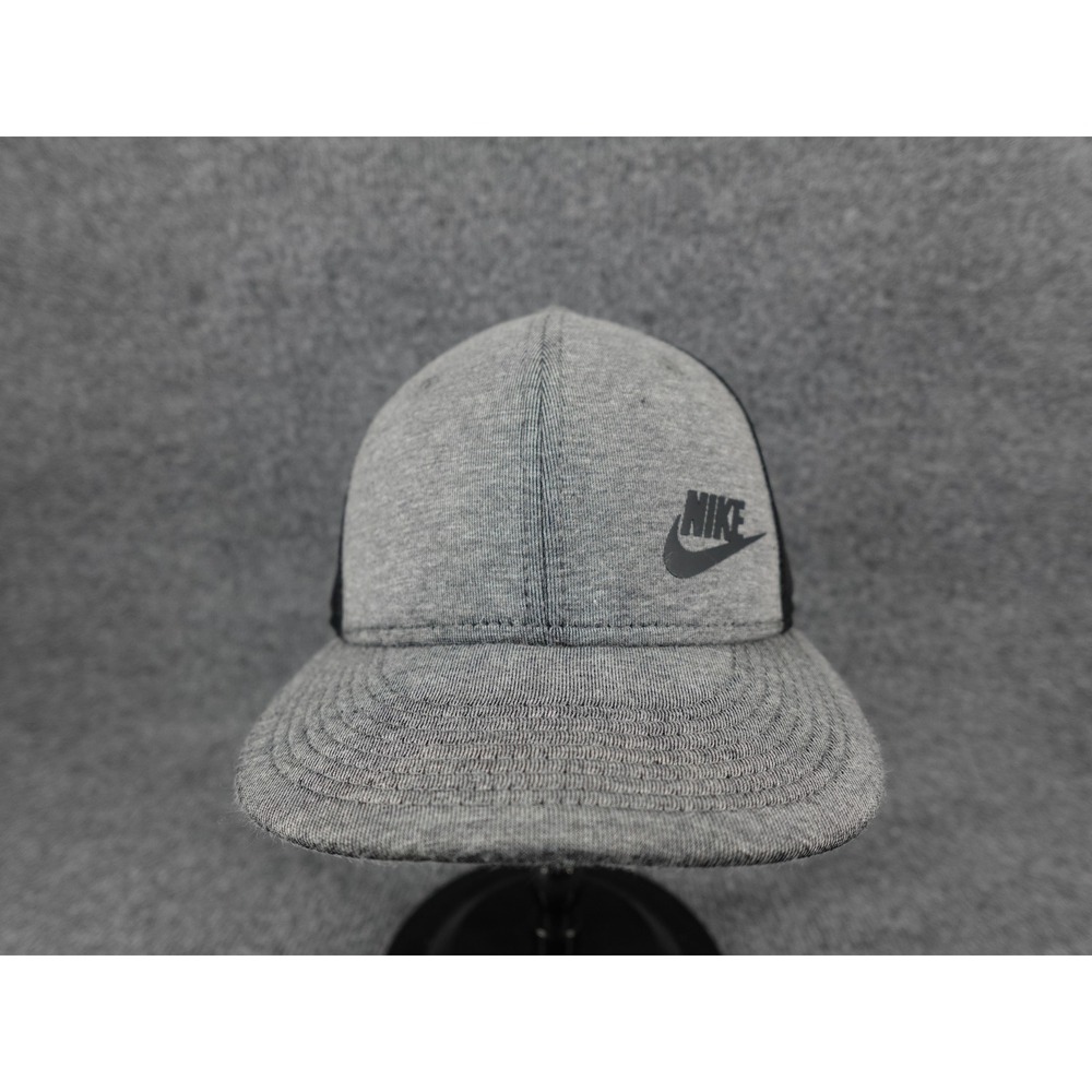 Nike Trucker Hat Mens OS Gray Good Snapback Mesh Flat Brim 739418-063